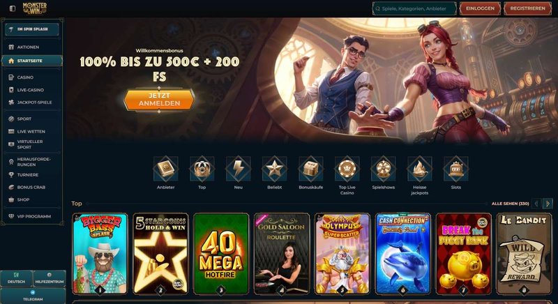Monsterwin Casino Deutschland: Ein Überblick über das Online Casino Erfahrung in Germany